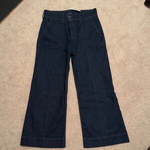 J. Crew Blue Denim Pants with Gold Buttons